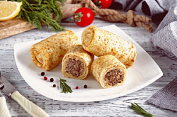 Блинчики с мясом домашние